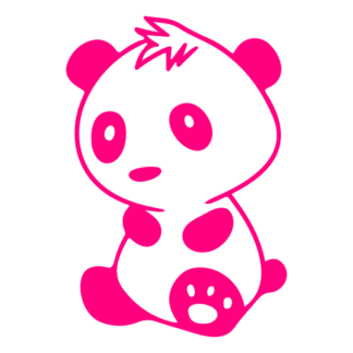Baby Panda Decal (Hot Pink)